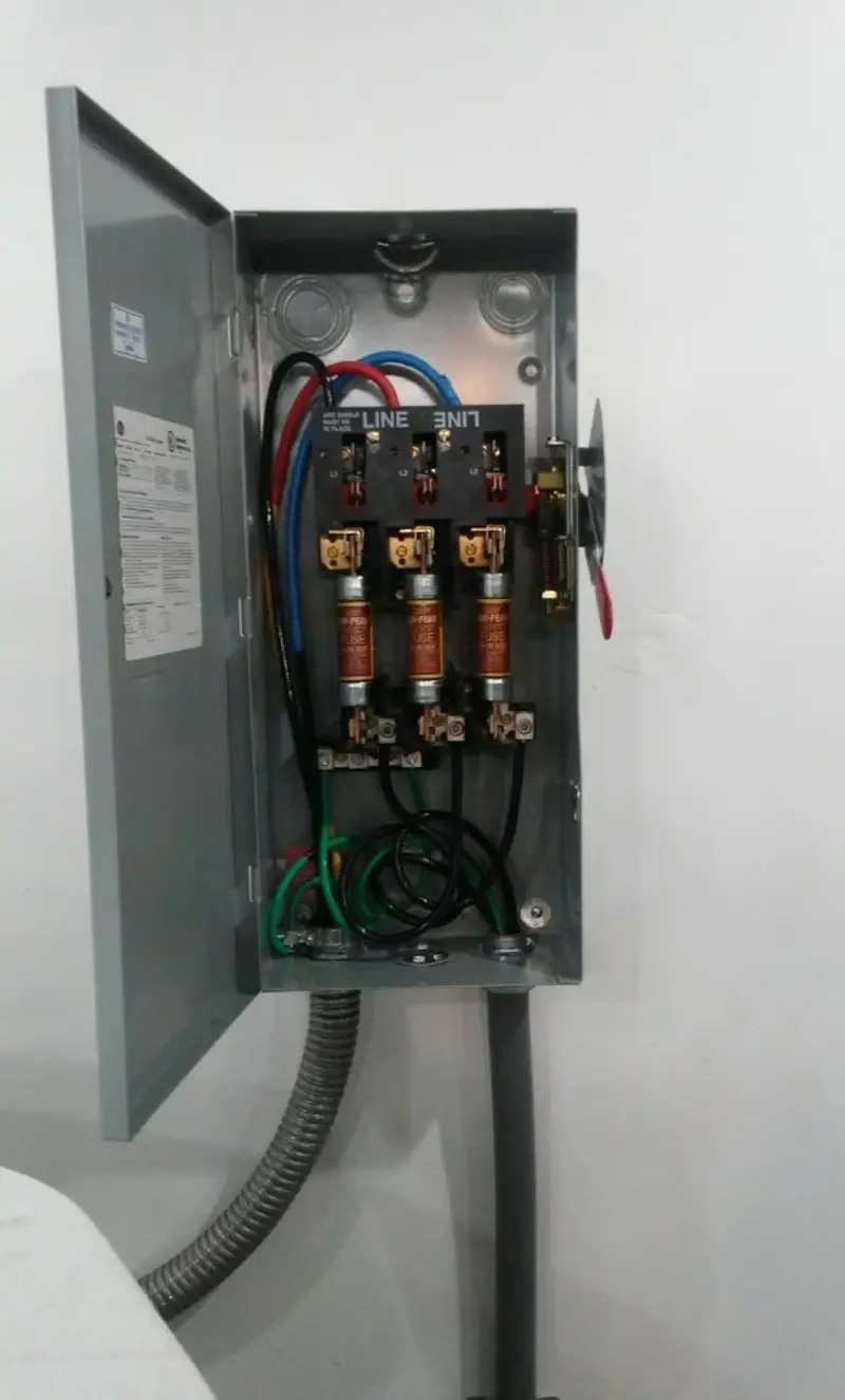 Three-phase disconnect switch installed for Electrical Wiring & Rewiring in Purcell