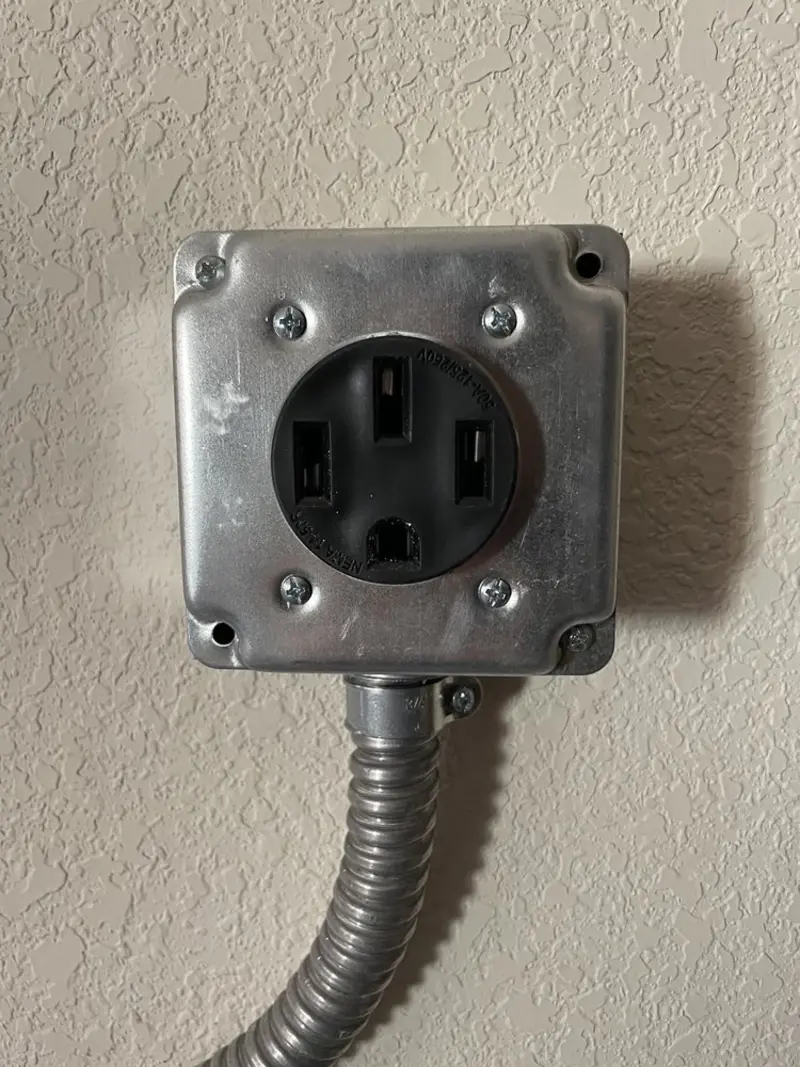 NEMA 14-50 outlet installed for Smart Home Electrical in Purcell